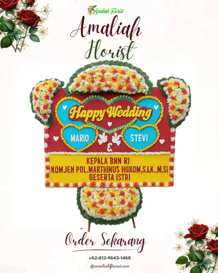 Papan Bunga Pernikahan Bilah Hulu